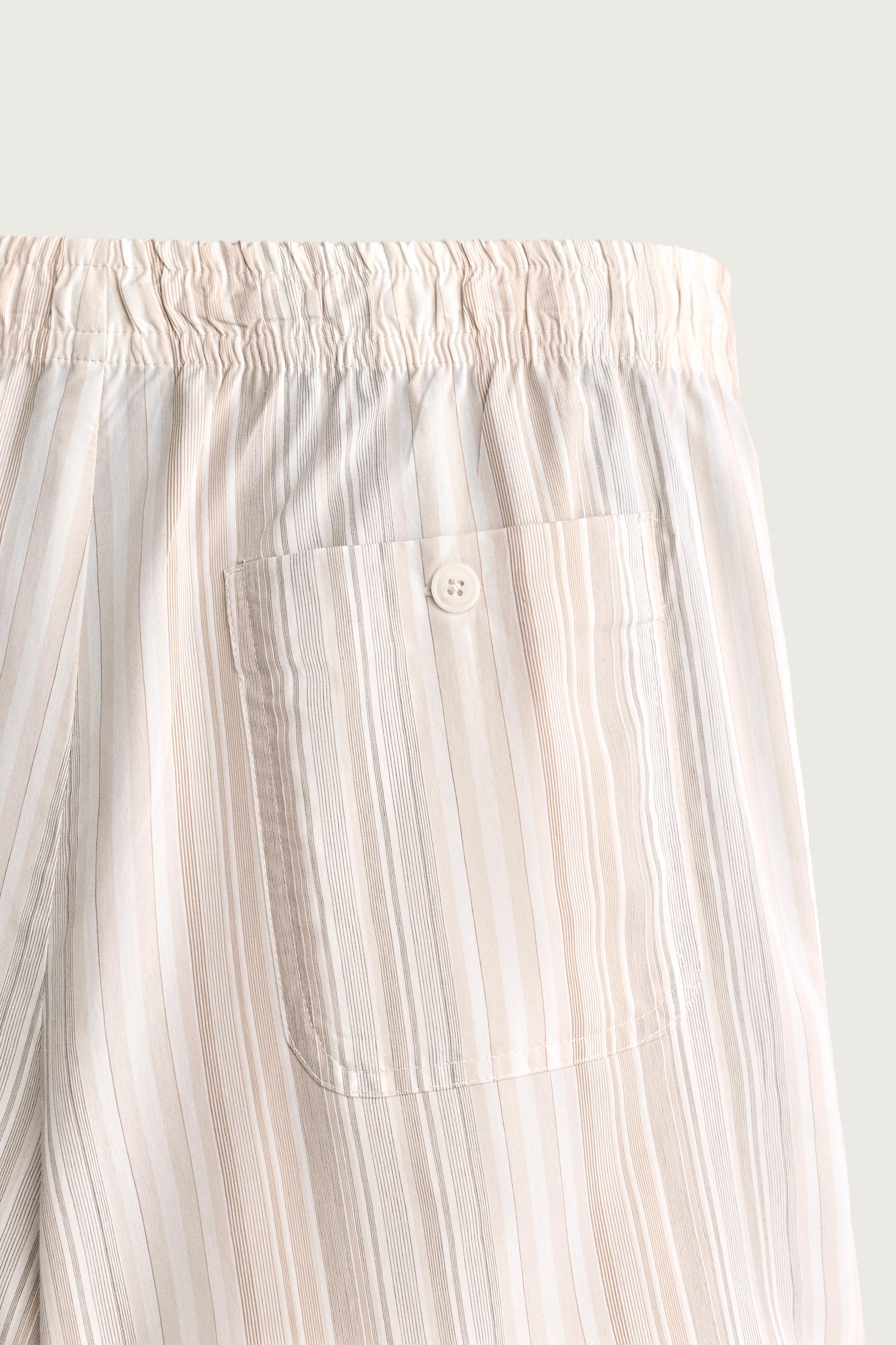 STRIPED RELAXED FIT SHORTS